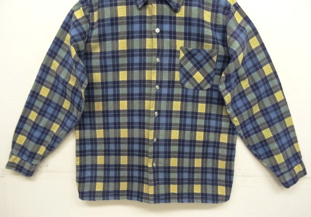 画像: 70'S JC PENNEY フランネル プリントネルシャツ チェック柄 ジャマイカ製 (VINTAGE)
