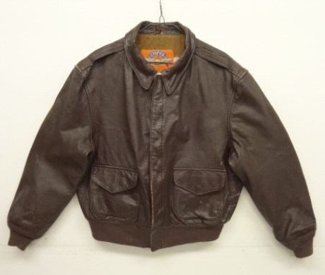 画像1: 90'S COOPER SPORTSWEAR "A-2" レザー フライトジャケット ブラウン USA製 (VINTAGE)