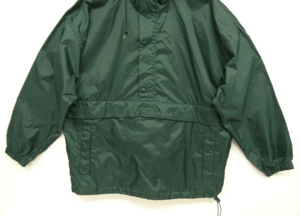 画像: 90'S J.CREW SPORT 三角タグ ハーフジップ ナイロン アノラックパーカー ダークグリーン (VINTAGE)