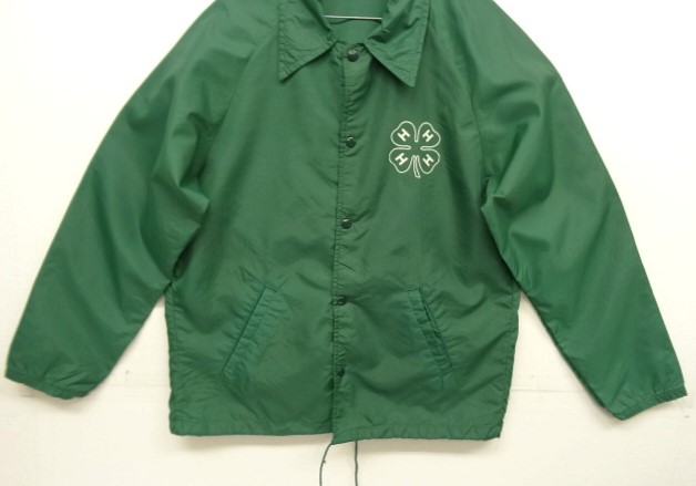 画像: 70'S CHAMPION "4H CLUB" ランタグ コーチジャケット グリーン USA製 (VINTAGE)