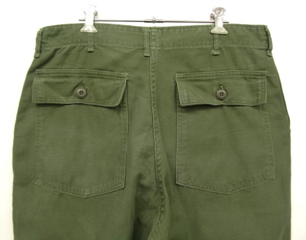 画像: 70'S アメリカ軍 US ARMY "OG107" コットンサテン ベイカーパンツ W36L31 PRENTICEジップ (VINTAGE)