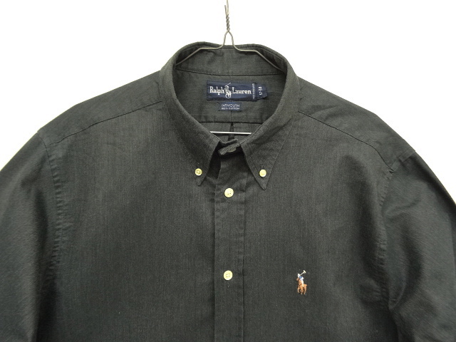 画像: 90'S RALPH LAUREN "YARMOUTH" オックスフォード 長袖 BDシャツ ブラック (VINTAGE)