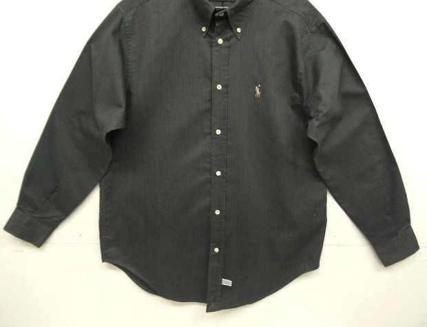 画像: 90'S RALPH LAUREN "YARMOUTH" オックスフォード 長袖 BDシャツ ブラック (VINTAGE)
