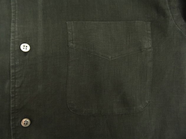 画像: RALPH LAUREN "PURPLE LABEL" リネン 長袖 ボックスシャツ ブラック イタリア製 (USED)