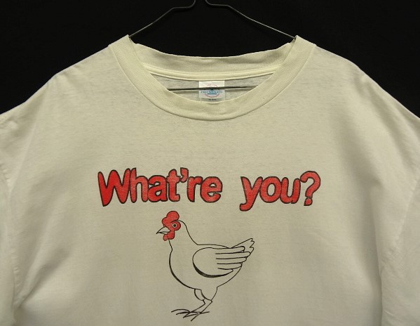 画像: WHAT'RE YOU? 半袖 Tシャツ ホワイト (VINTAGE)