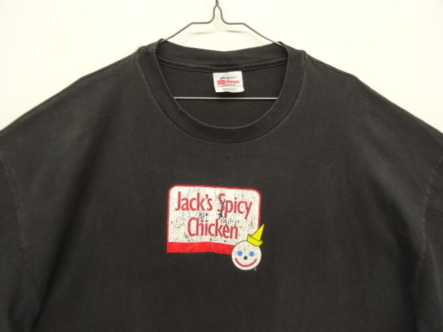 画像: 90'S JACK'S SPICY CHICKEN 両面プリント 半袖 Tシャツ ブラック (VINTAGE)