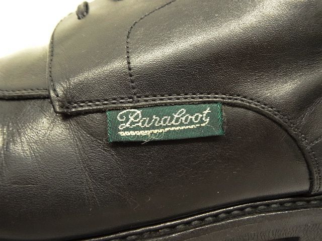 画像3: 90'S PARABOOT "AVIGNON" デカタグ レザー Uチップシューズ ブラック フランス製 (VINTAGE)