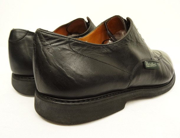 画像5: 90'S PARABOOT "AVIGNON" デカタグ レザー Uチップシューズ ブラック フランス製 (VINTAGE)