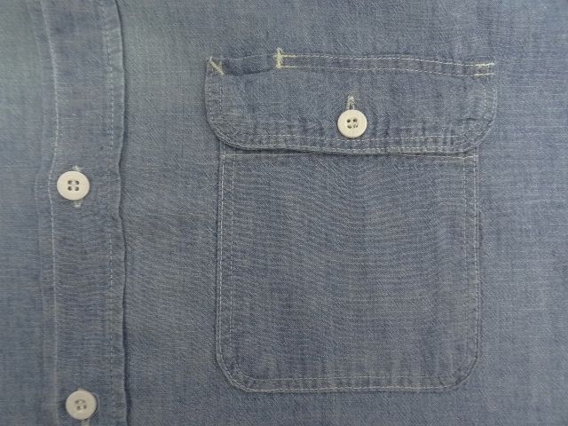 画像: 80'S BIG MAC コットン100% シャンブレーシャツ ブルー USA製 (VINTAGE)