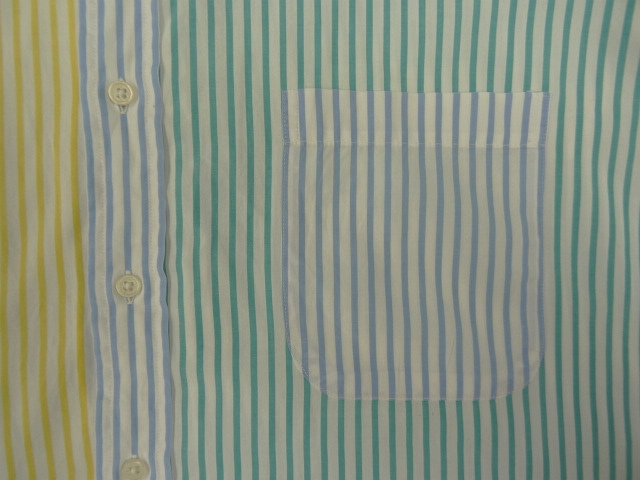 画像: 90'S BROOKS BROTHERS "FUN SHIRT" ポプリン 半袖 BDシャツ クレイジーストライプ USA製 (VINTAGE)
