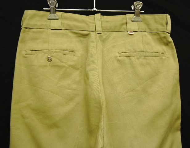 画像: 70'S DICKIES 874 チビタグ ワークパンツ TALONアルミジップ ベージュ W33L32 USA製 (VINTAGE)