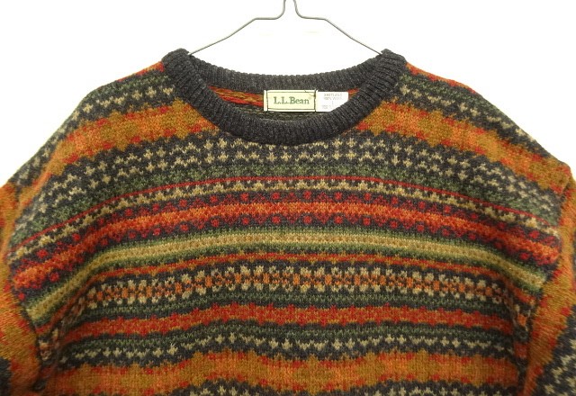 90s L.L.BEAN フェアアイル ウール セーター スコットランド製