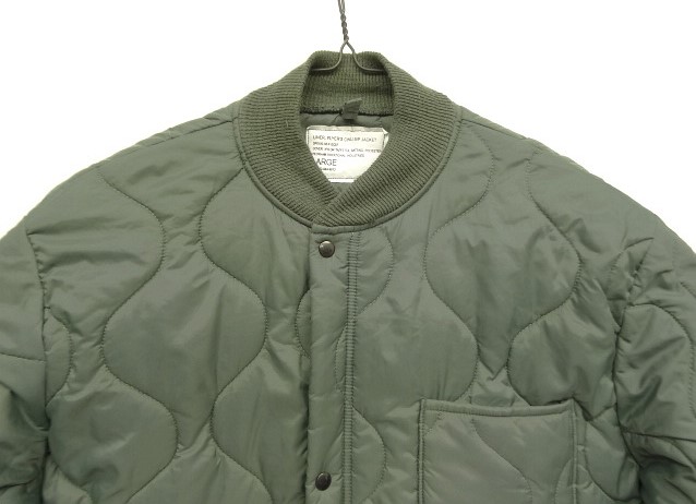 画像: 90'S アメリカ軍 USAF "CWU-9/P" キルティング ライナージャケット セージグリーン (MINT CONDITION) 