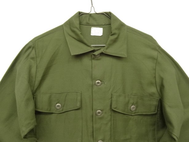 画像: 60'S アメリカ軍 US ARMY "OG107" コットンサテン ユーティリティシャツ (DEADSTOCK)
