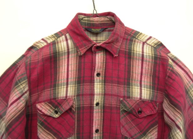 画像: 90'S OSHKOSH 三角タグ ヘビーフランネル ワークシャツ チェック柄 (VINTAGE)