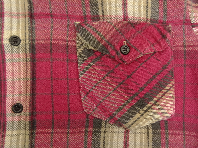 画像: 90'S OSHKOSH 三角タグ ヘビーフランネル ワークシャツ チェック柄 (VINTAGE)