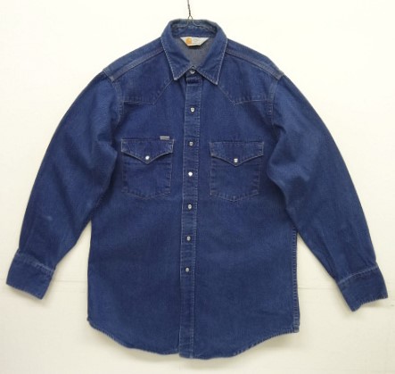 carhartt - Carhartt(カーハート) 80-90s 三角タグ デニム ウエスタンシャツの通販 by ブランド古着買取販売バズストア  ラクマ店｜カーハートならラクマ