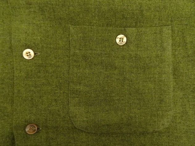 画像: 60'S PENDLETON "BOARD SHIRT" ウール オープンカラーシャツ オリーブ USA製 (VINTAGE)