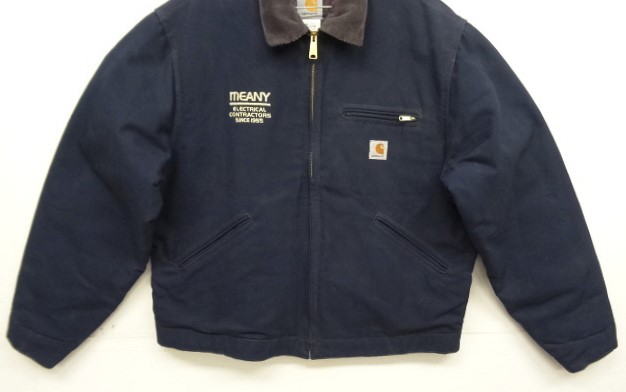 画像: 00'S CARHARTT "DETROIT JACKET" 裏地ブランケット ダックジャケット ネイビー USA製 (DEADSTOCK)