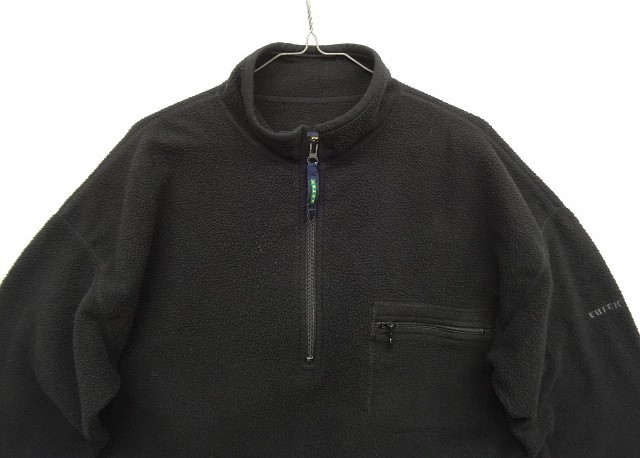 画像: 90'S EDDIE BAUER "EBTEK" ハーフジップ フリースシャツ ブラック USA製 (VINTAGE)