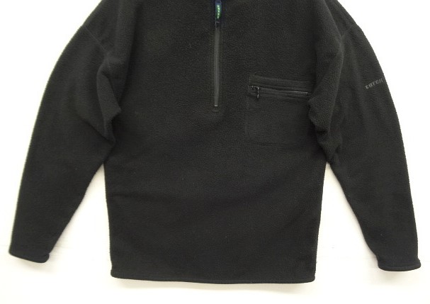 画像: 90'S EDDIE BAUER "EBTEK" ハーフジップ フリースシャツ ブラック USA製 (VINTAGE)