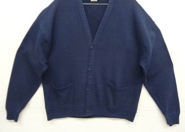 画像: 90'S JERZEES スウェット カーディガン ネイビー (VINTAGE)