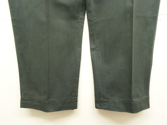画像: 70'S CHAMPION 錦標 コットン100% ワークパンツ アルミジップ ダークグリーン (VINTAGE)