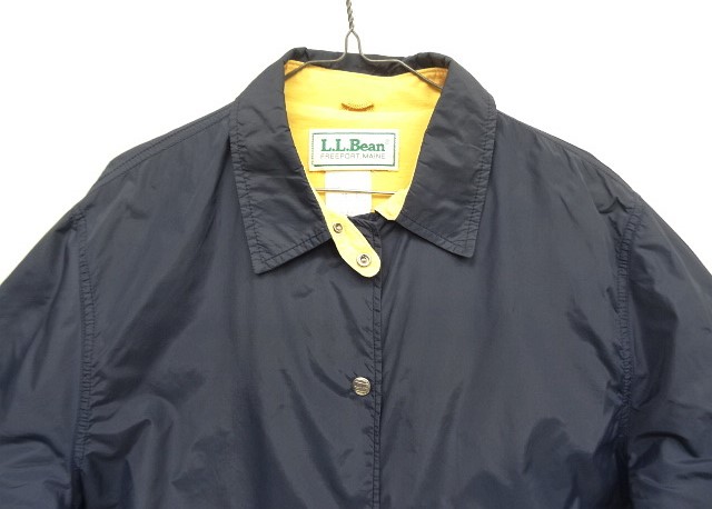 画像: 80'S LL Bean チンスト付き ナイロン コーチジャケット ネイビー USA製 (VINTAGE)