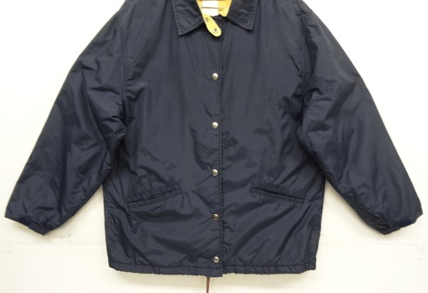 画像: 80'S LL Bean チンスト付き ナイロン コーチジャケット ネイビー USA製 (VINTAGE)