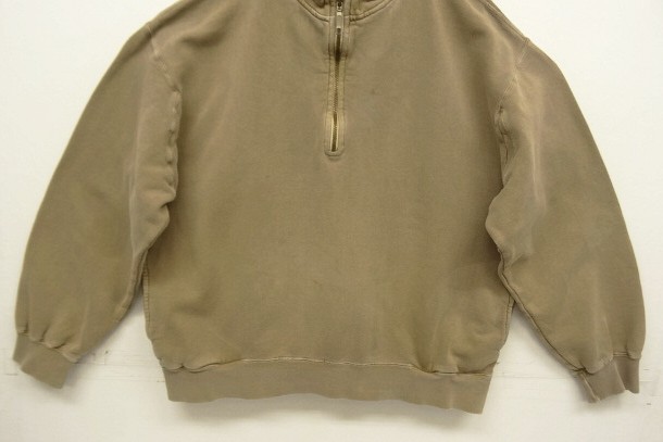 画像: 00'S ORVIS ガゼット付き ハーフジップ スウェットシャツ フェードベージュ (VINTAGE)