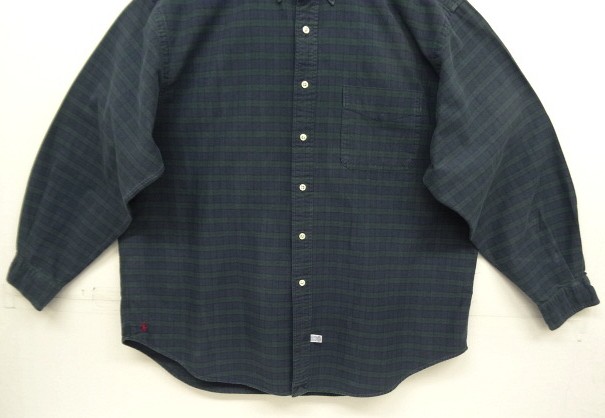 nina de coito 埼玉県 志木 通販 90S ヴィンテージ RALPH LAUREN ラルフローレン THE BIG OXFORD 裾ロゴ刺繍  長袖 ボタンダウンシャツ VINTAGE