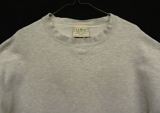 画像: 80'S LL Bean by RUSSELL ATHLETIC 前Vガゼット スウェットシャツ アッシュグレーヘザー USA製 (VINTAGE)