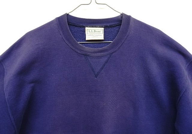 画像: 80'S LL Bean by RUSSELL ATHLETIC 前V&脇の下ガゼット スウェットシャツ ネイビー USA製 (VINTAGE)