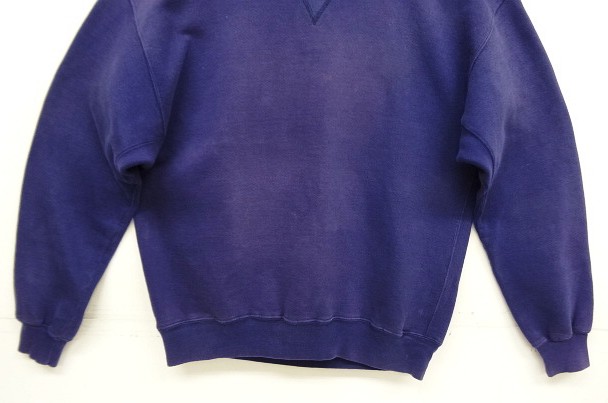 画像: 80'S LL Bean by RUSSELL ATHLETIC 前V&脇の下ガゼット スウェットシャツ ネイビー USA製 (VINTAGE)