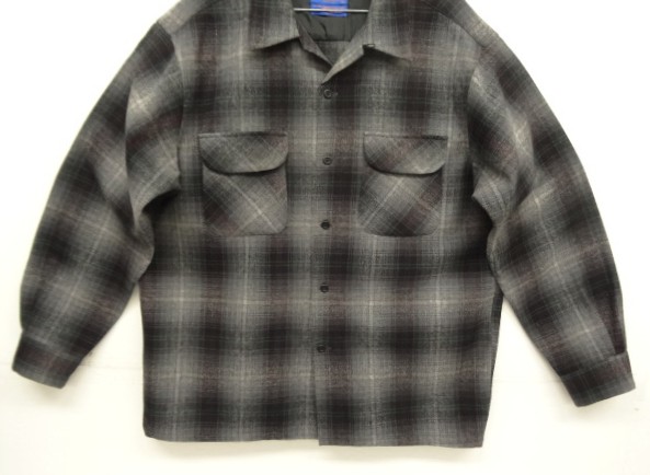 画像: 90'S PENDLETON "BOARD SHIRT" ウール オープンカラーシャツ オンブレチェック (VINTAGE)