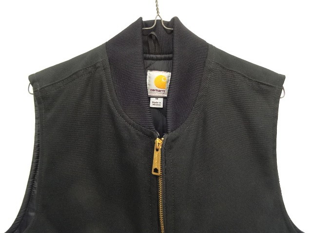 画像: CARHARTT 裏地キルティング ダックベスト ブラック (MINT CONDITION)
