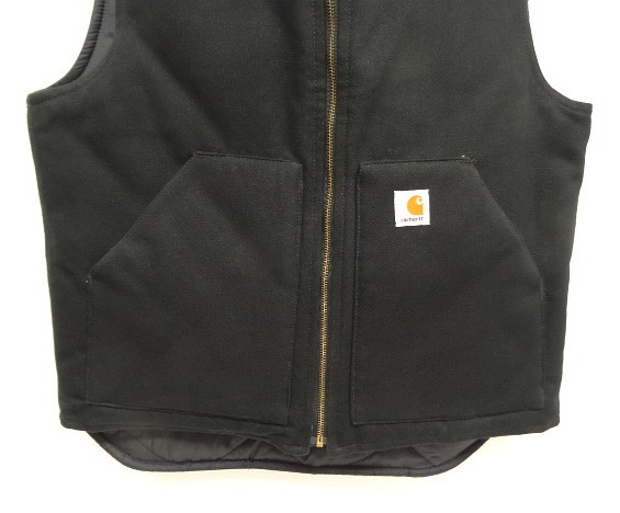 画像: CARHARTT 裏地キルティング ダックベスト ブラック (MINT CONDITION)