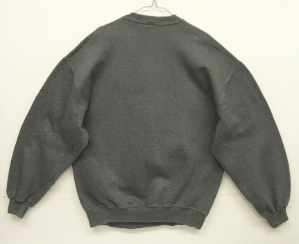 画像4: 90'S RUSSELL ATHLETIC 前Vガゼット付き クルーネック スウェットシャツ チャコール メキシコ製 (VINTAGE)