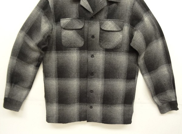 画像: 00'S PENDLETON "BOARD SHIRT" ウール オープンカラーシャツ オンブレチェック (USED)