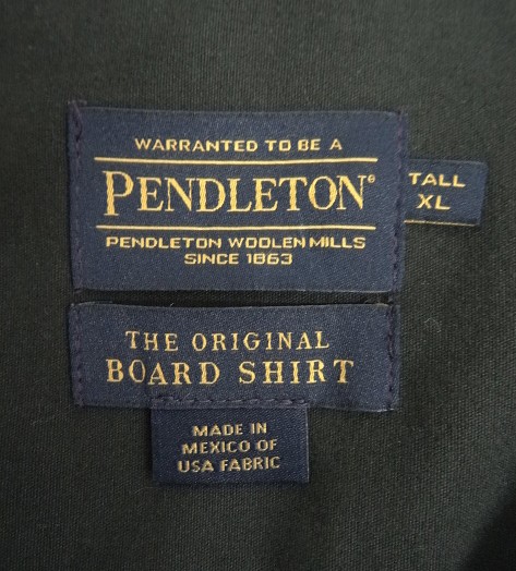 画像2: 00'S PENDLETON "BOARD SHIRT" ウール オープンカラーシャツ ブラック (USED)