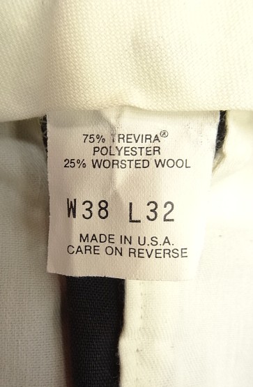 画像3: 90'S LEVIS "TRAVELERS" ツープリーツ スラックス TALONジップ ダークネイビー USA製 (VINTAGE)