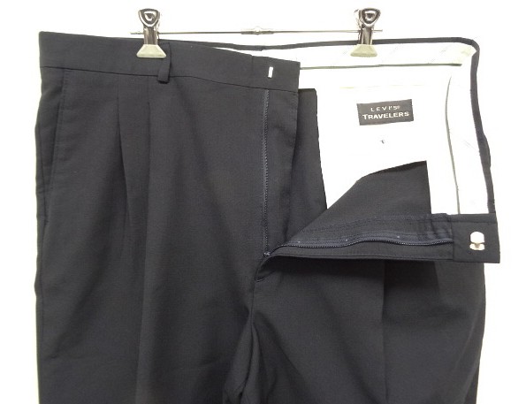 画像: 90'S LEVIS "TRAVELERS" ツープリーツ スラックス TALONジップ ダークネイビー USA製 (VINTAGE)