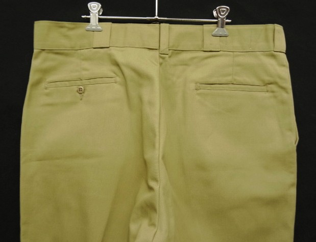 画像: 70'S LL Bean "DICKIES製" 筆記体タグ ワークパンツ ベージュ TALONアルミジップ USA製 (VINTAGE)