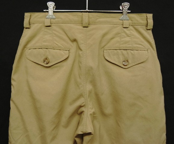 画像: 80'S LL Bean 裏地シャモアクロス ワークパンツ ベージュ TALONジップ USA製 (VINTAGE)