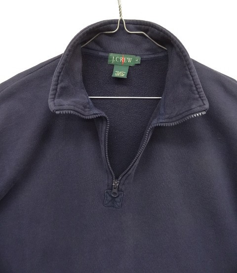 画像3: 90'S J.CREW 旧タグ ハーフジップ スウェットシャツ ネイビー (VINTAGE)