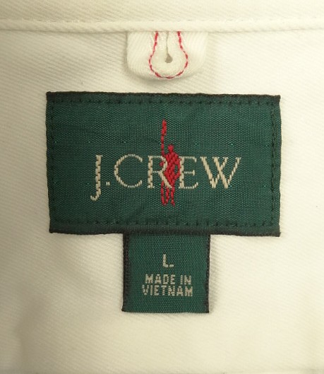 画像2: 00'S J.CREW 旧タグ 赤耳付きヘビーキャンバス ワークシャツ ホワイト (VINTAGE)