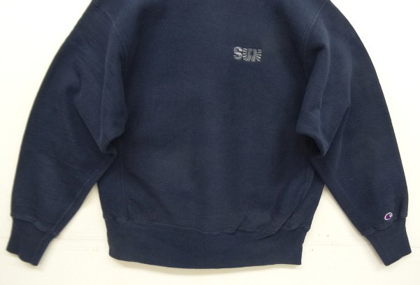 画像: 80'S CHAMPION "SUN" トリコタグ リバースウィーブ ネイビー USA製 (VINTAGE)