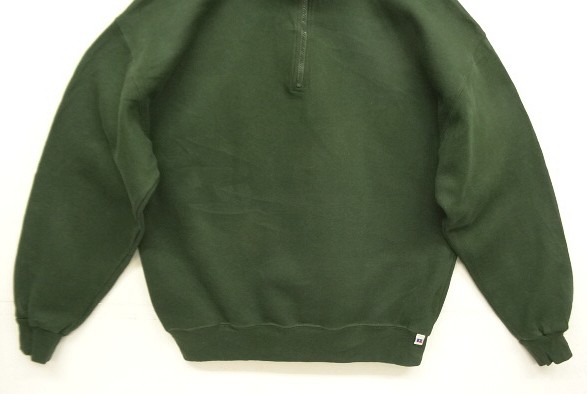 画像: 90'S RUSSELL ATHLETIC ハーフジップ スウェットシャツ オリーブ メキシコ製 (VINTAGE)