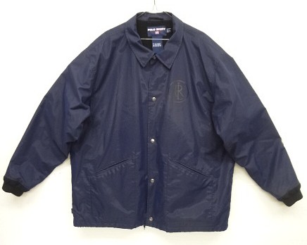 画像1: 90'S RALPH LAUREN "POLO SPORT" 裏地付き コーチジャケット ネイビー (VINTAGE)