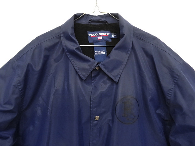 画像: 90'S RALPH LAUREN "POLO SPORT" 裏地付き コーチジャケット ネイビー (VINTAGE)